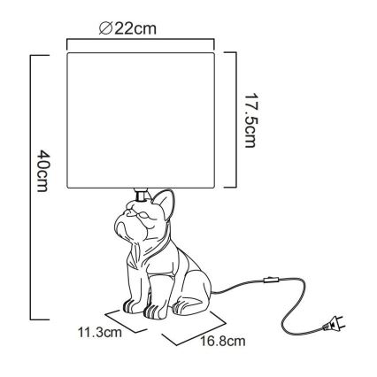 Globo - Настолна лампа 1xE27/60W/230V