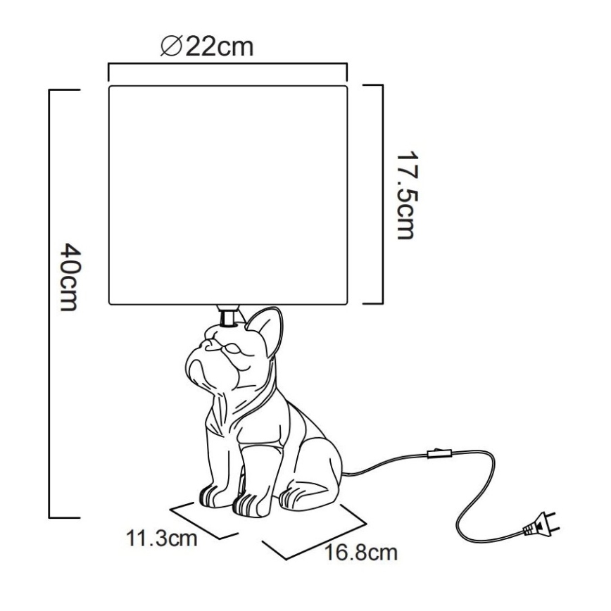 Globo - Настолна лампа 1xE27/60W/230V
