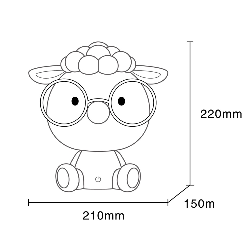 Globo - LED Димируемa акумулаторна детски малка нощна лампа LED/1W/5V 500 mAh син