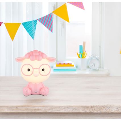 Globo - LED Димируема акумулаторна детски малка нощна лампа LED/1W/5V 500 mAh розов