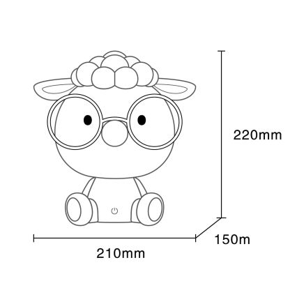 Globo - LED Димируема акумулаторна детски малка нощна лампа LED/1W/5V 500 mAh розов