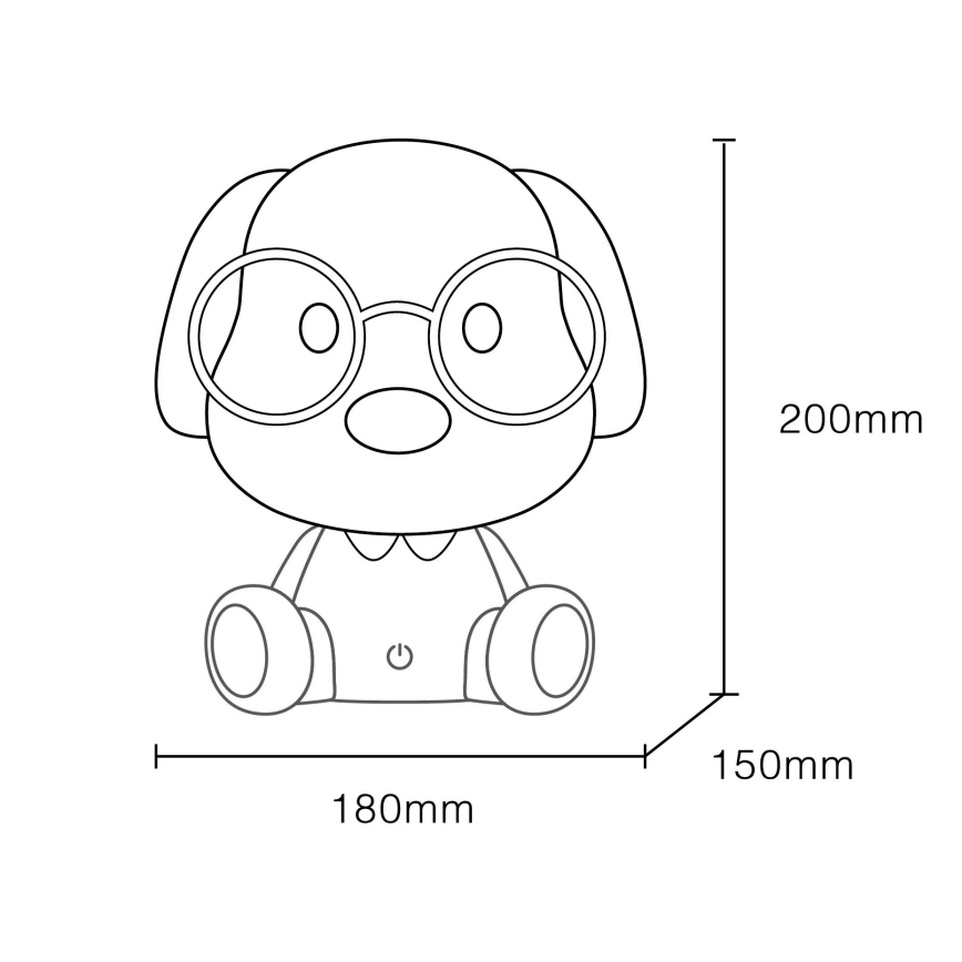 Globo - LED Димируема акумулаторна детски малка нощна лампа LED/1W/5V 500 mAh син