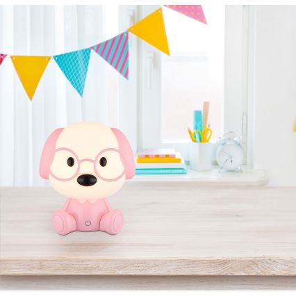 Globo - LED Димируема акумулаторна детски малка нощна лампа LED/1W/5V 500 mAh розов