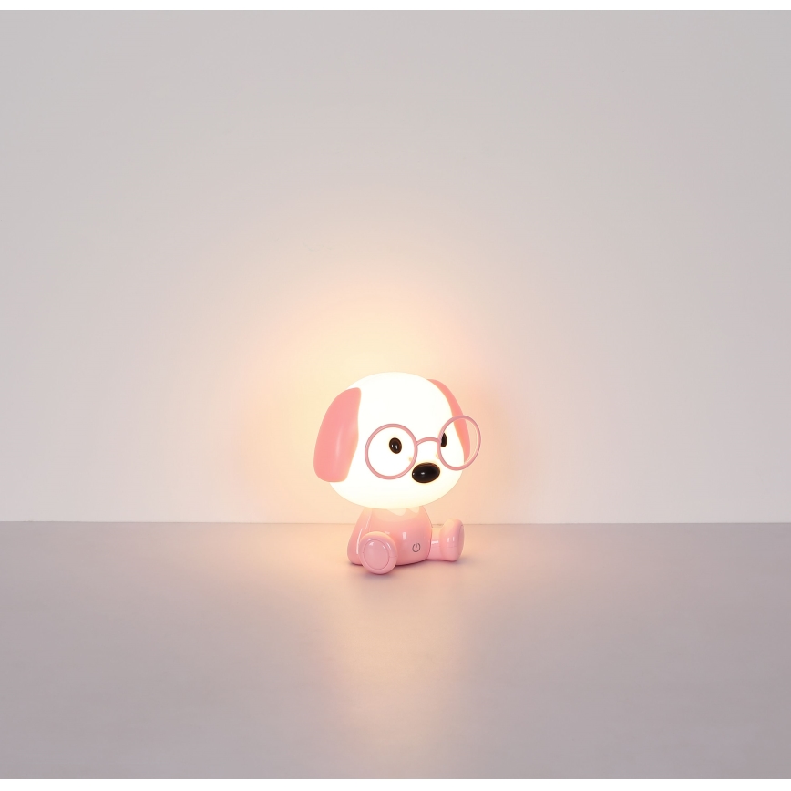 Globo - LED Димируема акумулаторна детски малка нощна лампа LED/1W/5V 500 mAh розов