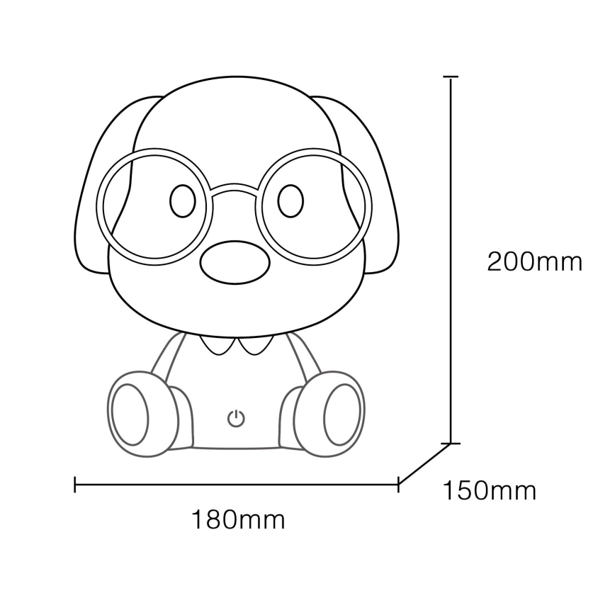 Globo - LED Димируема акумулаторна детски малка нощна лампа LED/1W/5V 500 mAh розов