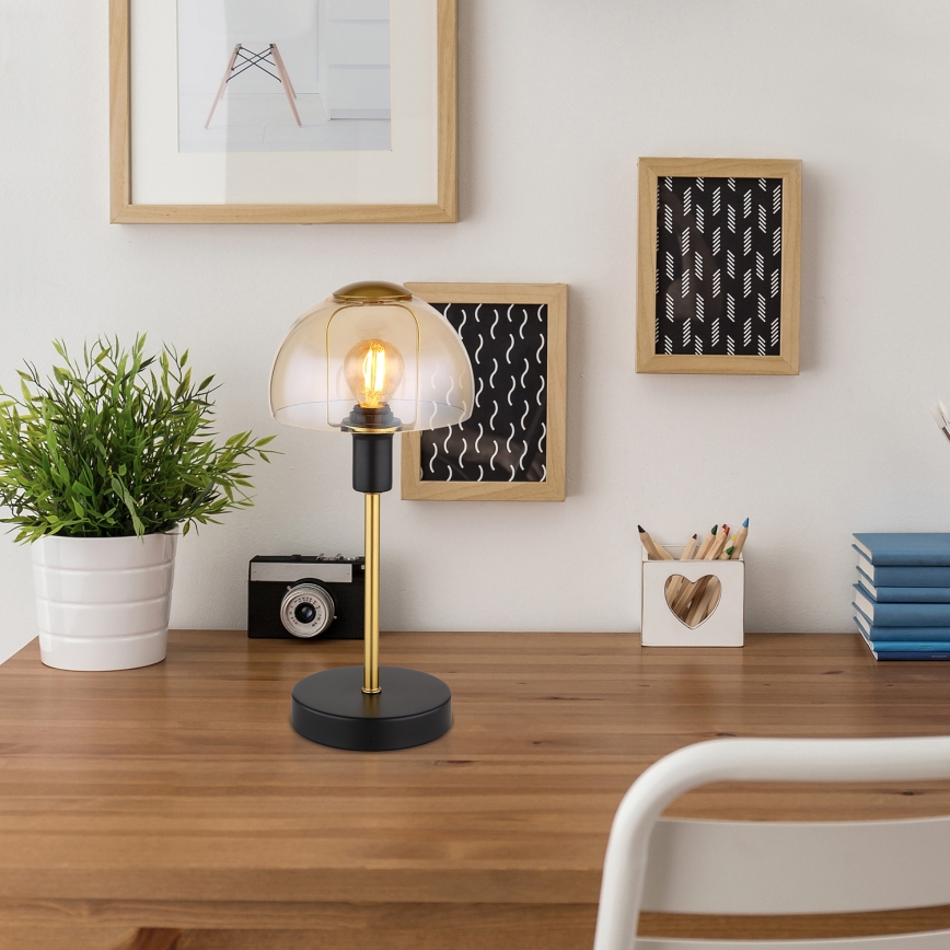 Globo - Маса докосване лампа 1xE14/25W/230V черен/златист