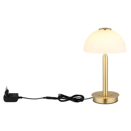 Globo - LED Димируема сензорна настолна лампа LED/7W/230V 3000K месинг