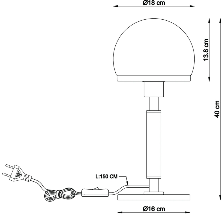Globo - Настолна лампа 1xE27/40W/230V златист