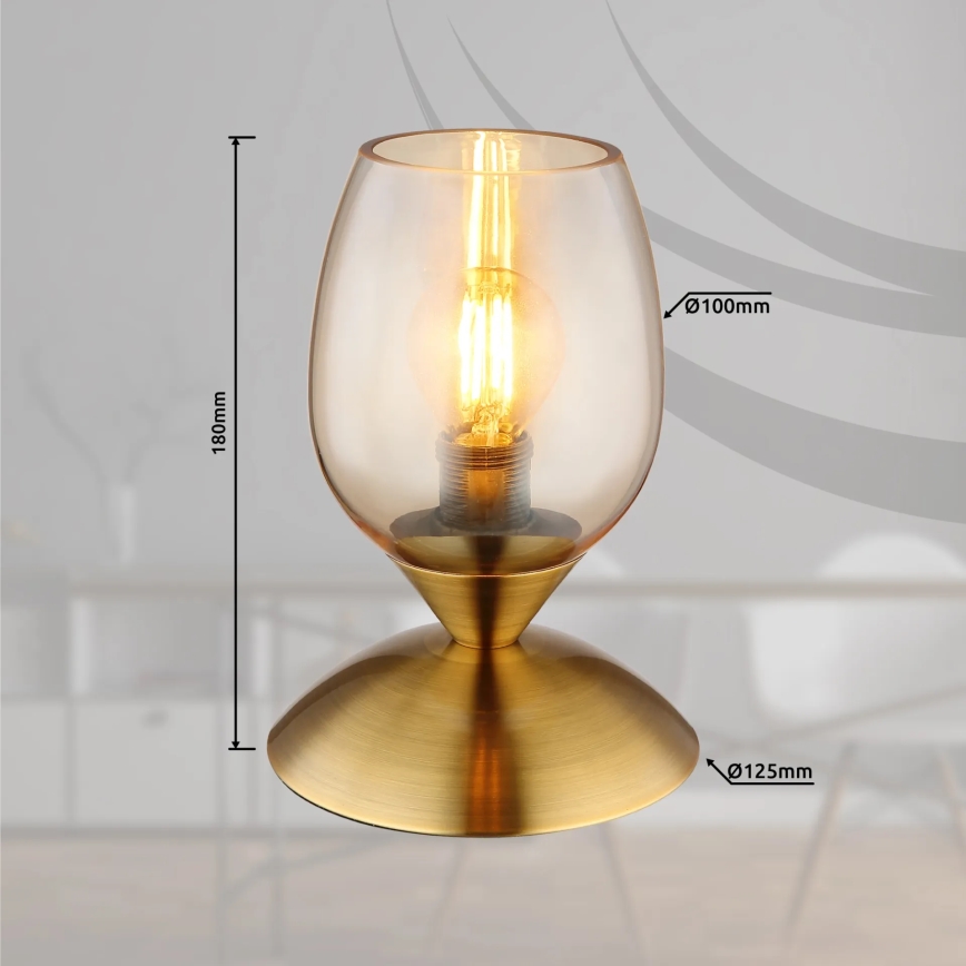 Globo - Маса докосване лампа 1xE14/25W/230V месинг