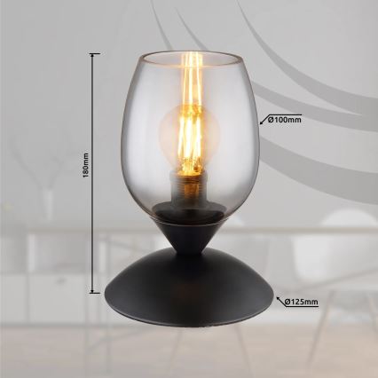 Globo - Маса докосване лампа 1xE14/25W/230V черен