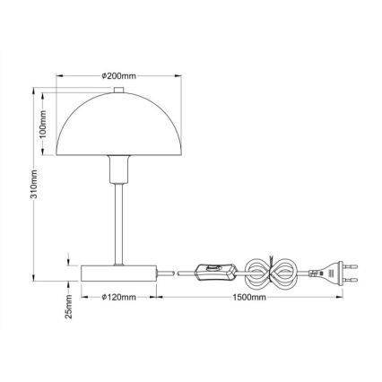 Globo - Бяла настолна лампа 1xE14/40W/230V