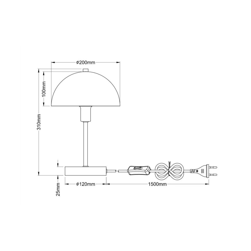 Globo - Бяла настолна лампа 1xE14/40W/230V