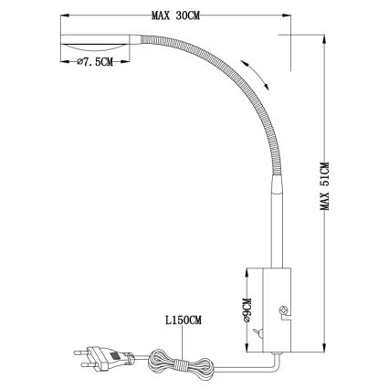 Globo - LED Стенна лампа LED/6W/230V