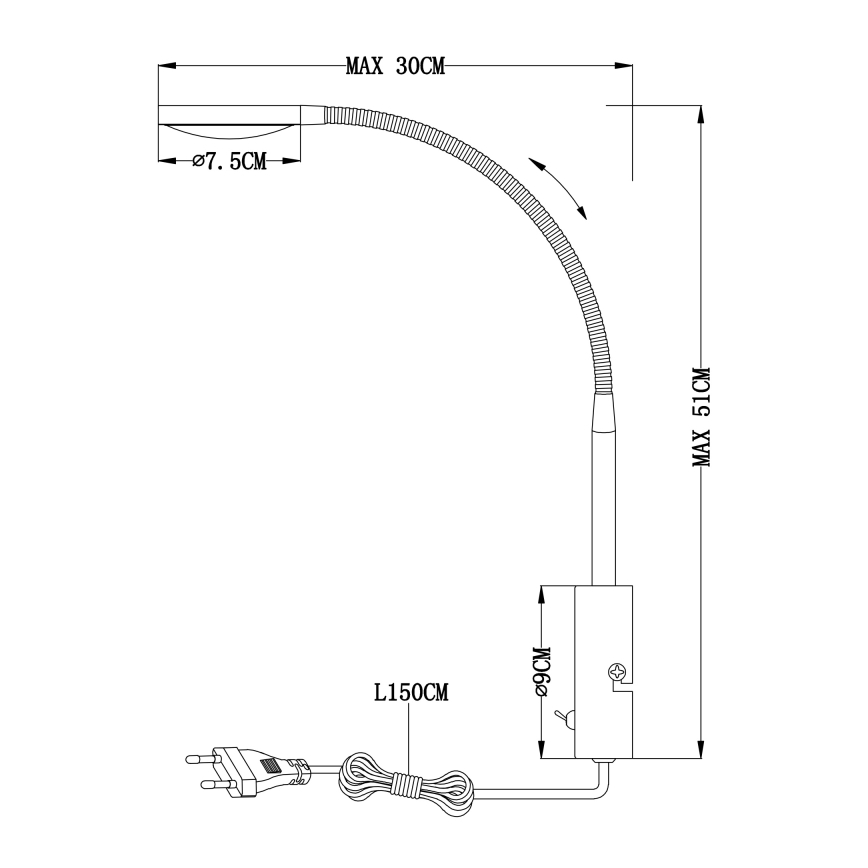 Globo - LED Стенна лампа LED/6W/230V