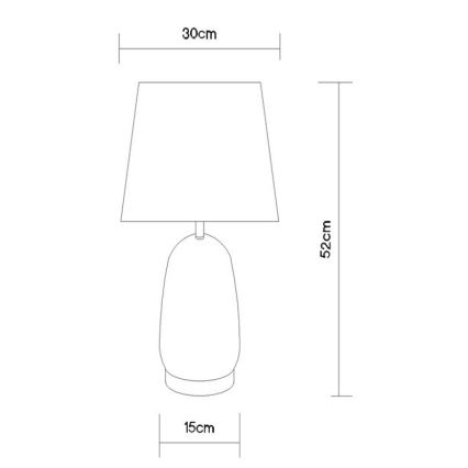Globo - Настолна лампа 1xE27/40W/230V черна/кафява