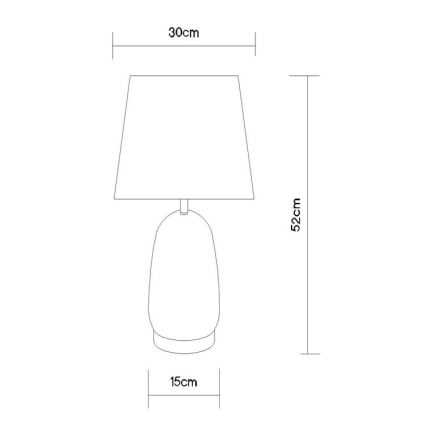 Globo - Настолна лампа 1xE27/40W/230V черна/кафява