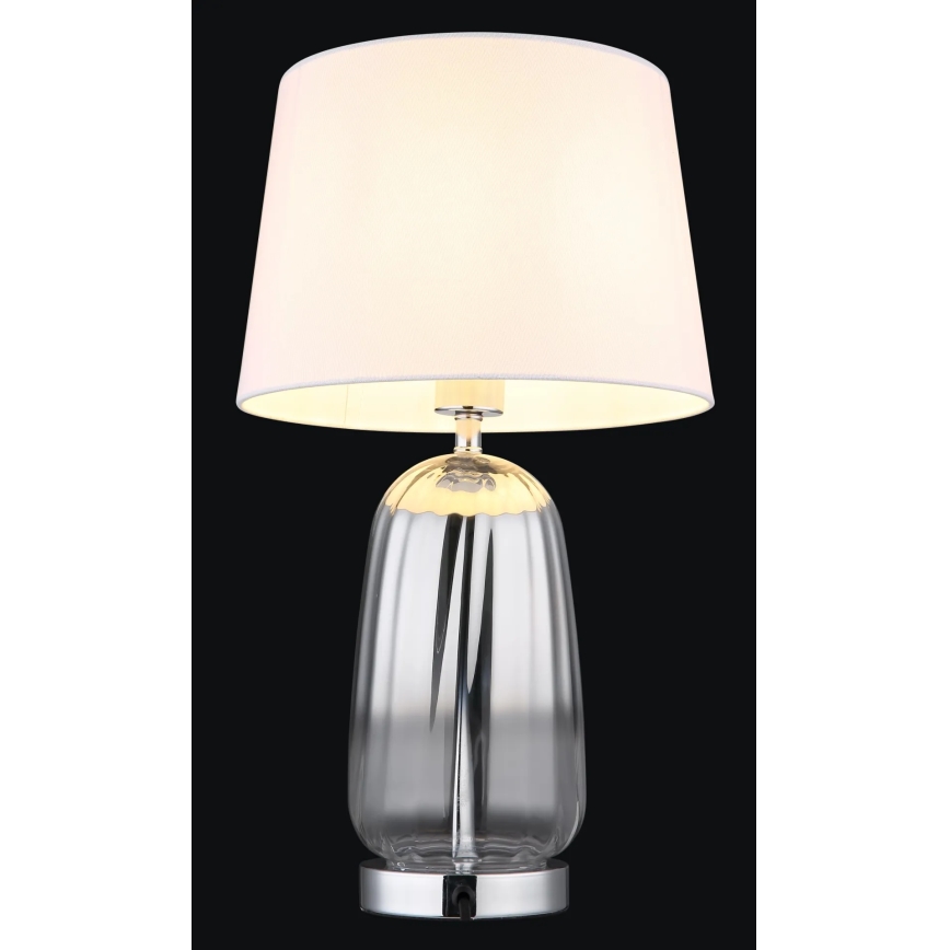 Globo - Настолна лампа 1xE27/40W/230V бяла/сребърна