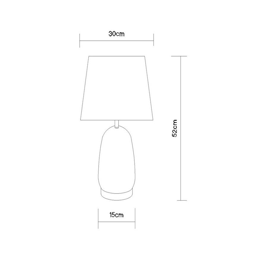 Globo - Настолна лампа 1xE27/40W/230V бяла/сребърна