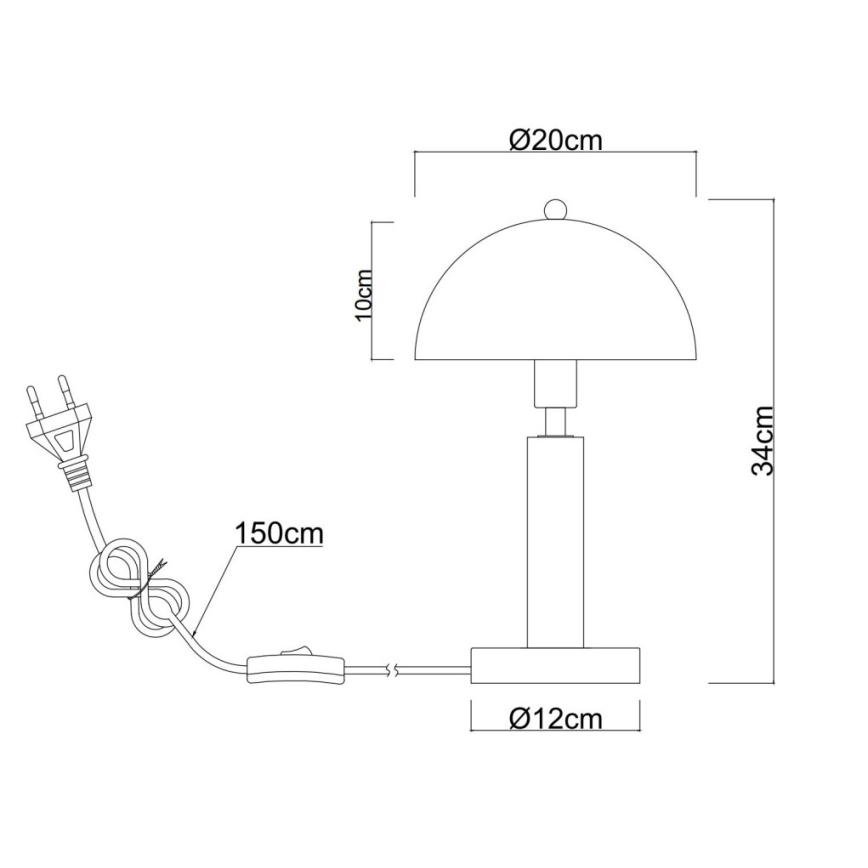 Globo - Настолна лампа 1xE14/40W/230V черна