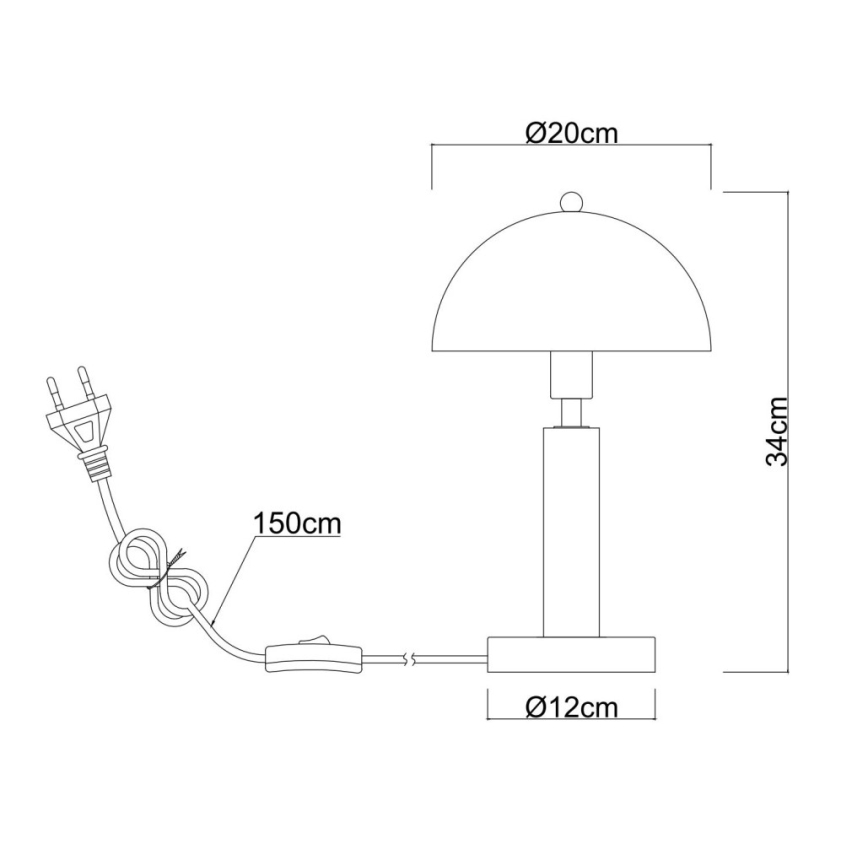 Globo - Настолна лампа 1xE14/40W/230V бяла