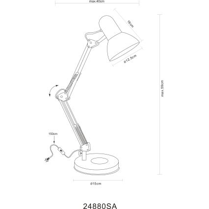 Globo - настолна лампа 1xE27/40W/230V