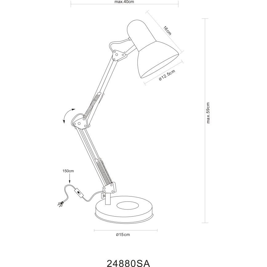 Globo - настолна лампа 1xE27/40W/230V