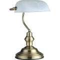 GLOBO 2492 - настолна лампа ANTIQUE 1xE27/60W бяла-патина