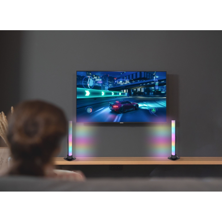 Globo RGB- К-кт 2x LED RGB Димируема настолна лампа 2в1 LED/2W/5V USB Wi-Fi Tuya