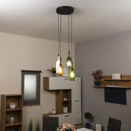 Globo - Полилей на въже 4xE27/8W/230V