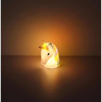 Globo - LED Детска малка нощна лампа LED/1W/230/4,5V 3xAA еднорог