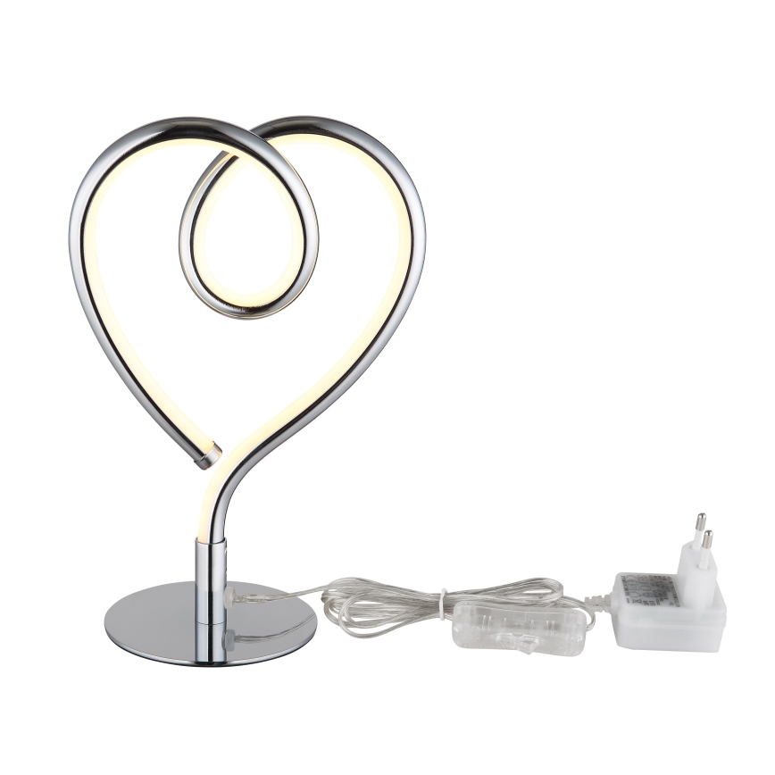Globo - LED Настолна лампа LED/6W/230V лъскав хром