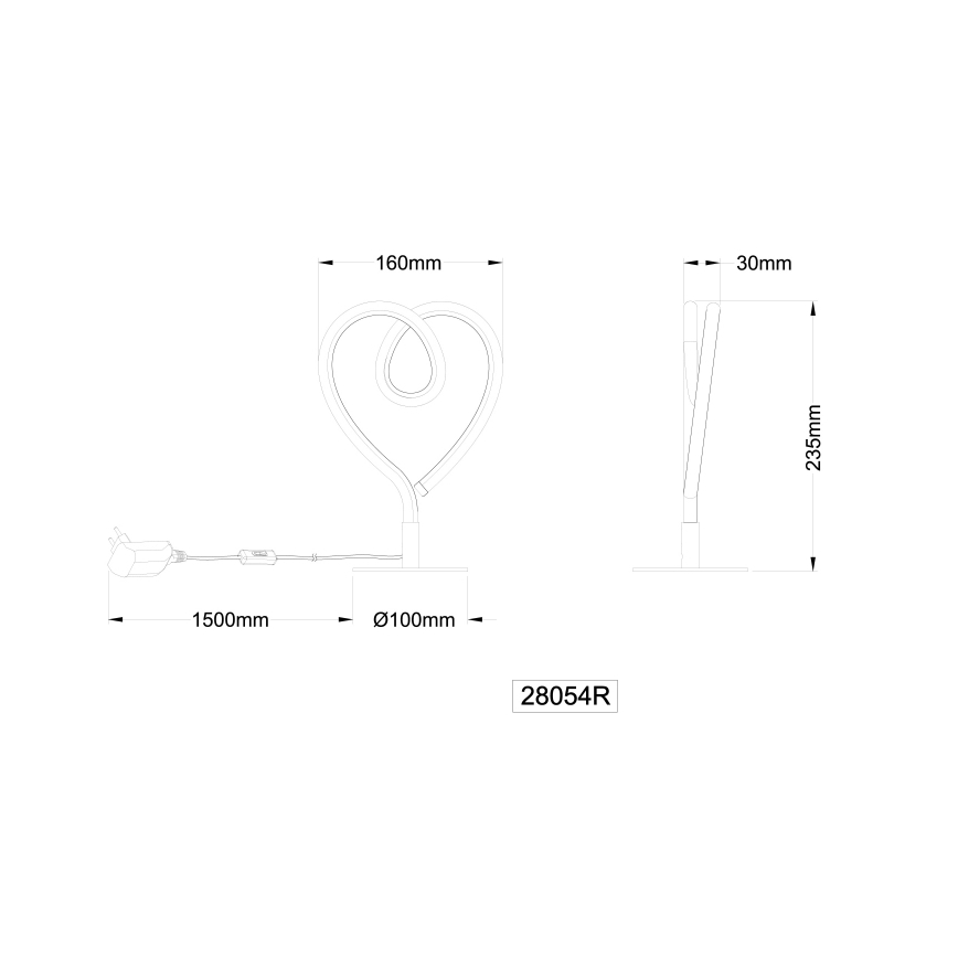 Globo - LED Настолна лампа LED/6W/230V червен