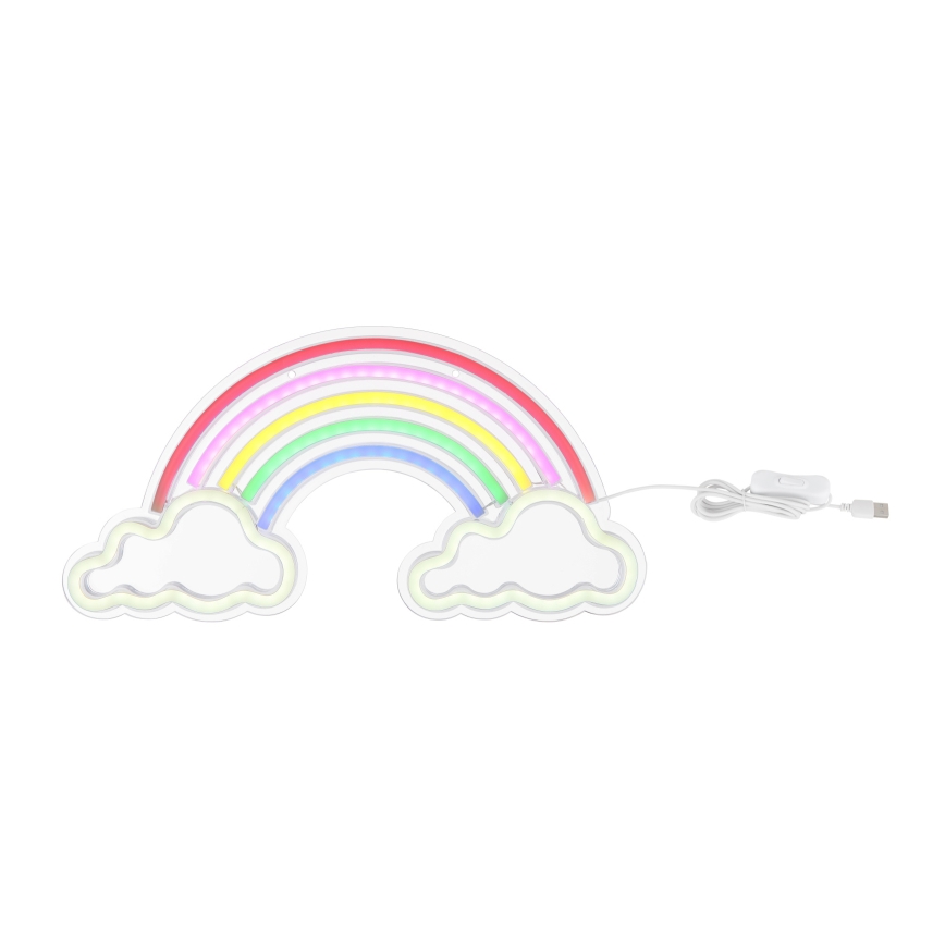 Globo - LED неонова стенна декорация LED/3W/USB дъга