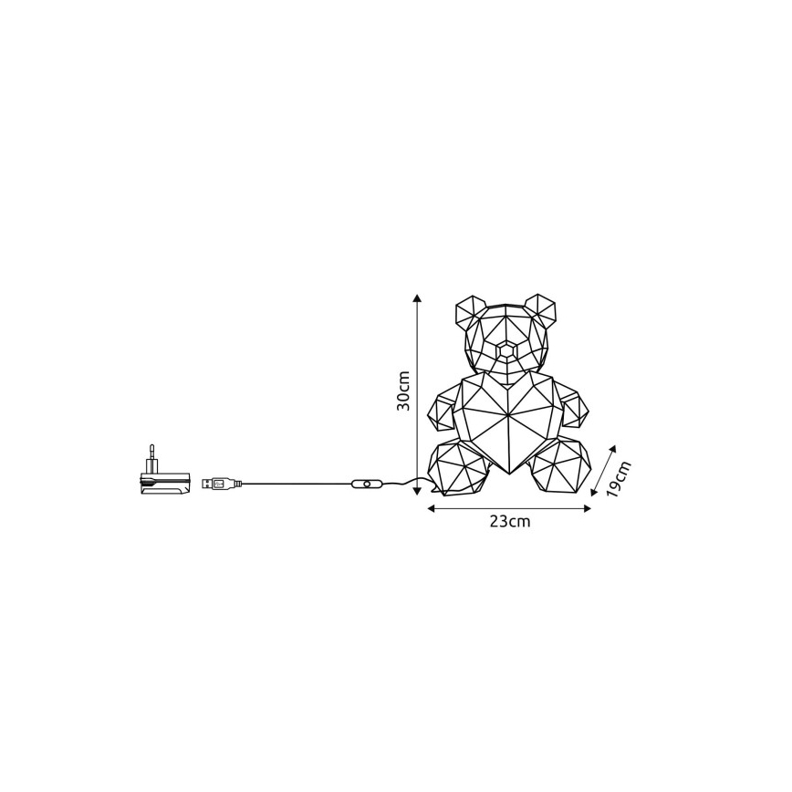 Globo - LED настолна декорация LED/6W/5V USB мече