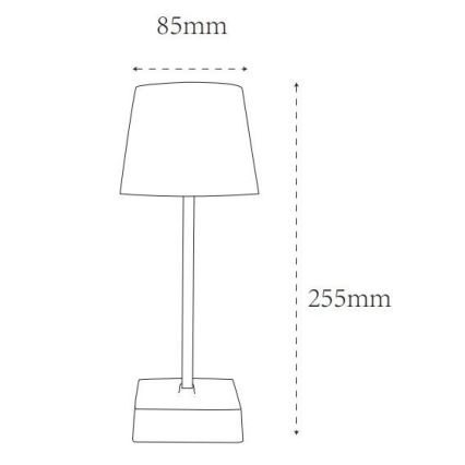 Globo - LED регулируема настолна лампа с докосване LED/2W/5V 3000/4500/6500K 800 mAh черна