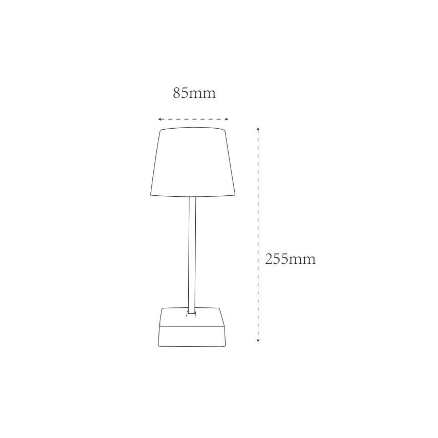Globo - LED регулируема настолна лампа с докосване LED/2W/5V 3000/4500/6500K 800 mAh черна