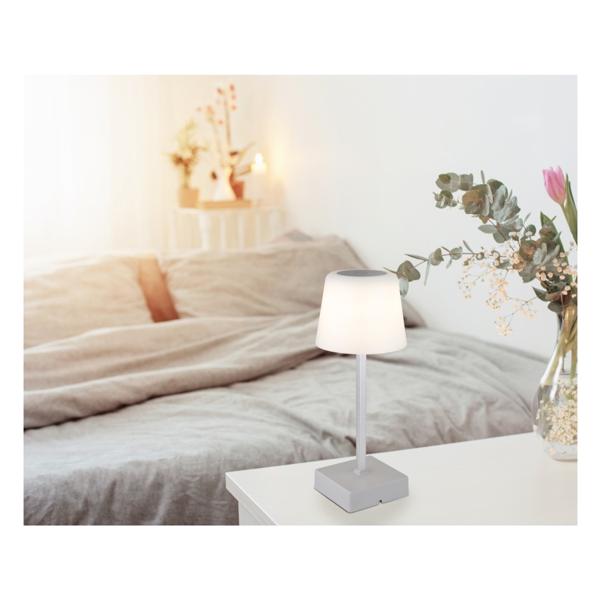 Globo - LED Димируема сензорна настолна лампа LED/2W/5V 3000/4500/6500K 800 mAh сребрист