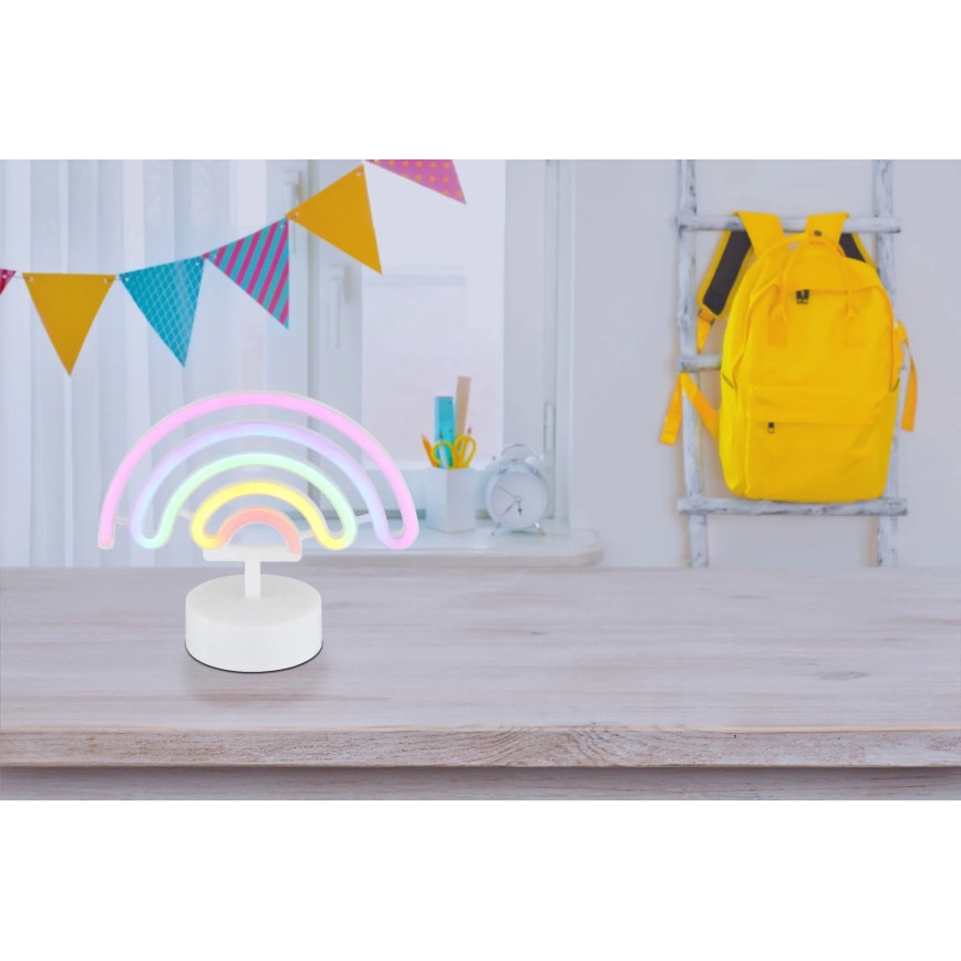 Globo - LED Неон маса декорация LED/2W/3xAA дъга