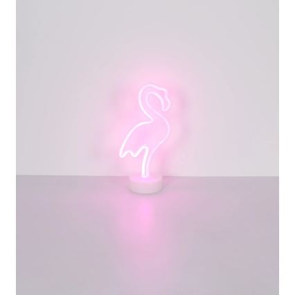 Globo - LED Неон маса декорация LED/2W/3xAA фламинго