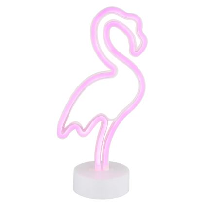Globo - LED Неон маса декорация LED/2W/3xAA фламинго