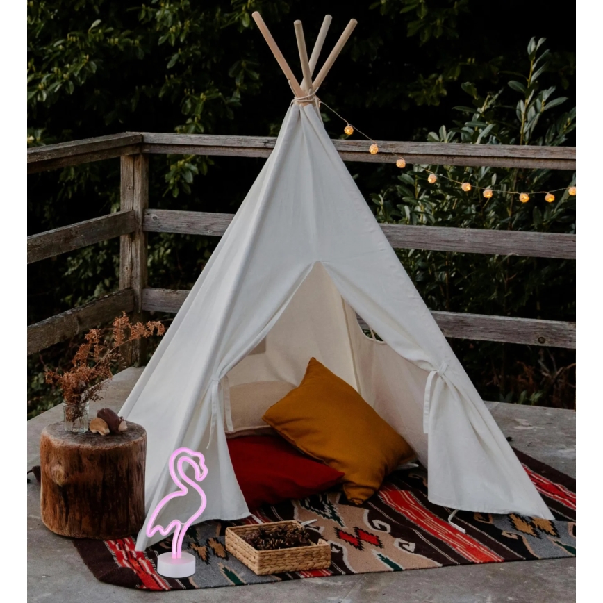 Globo - LED неонова настолна декорация LED/2W/3xAA фламинго