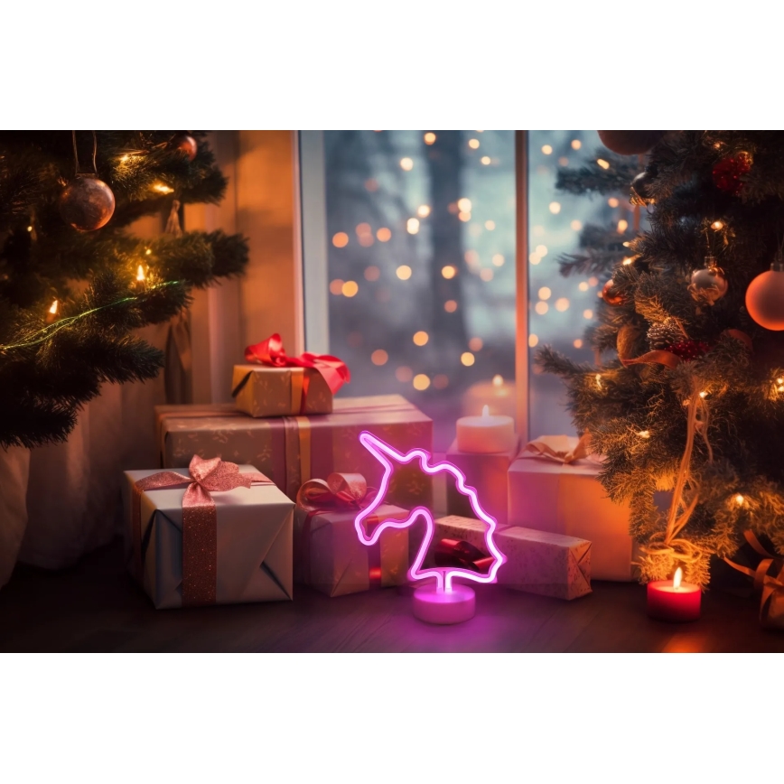 Globo - LED Неон маса декорация LED/2W/3xAA еднорог