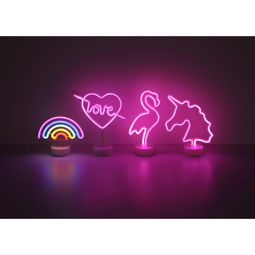 Globo - LED Неон маса декорация LED/2W/3xAA еднорог