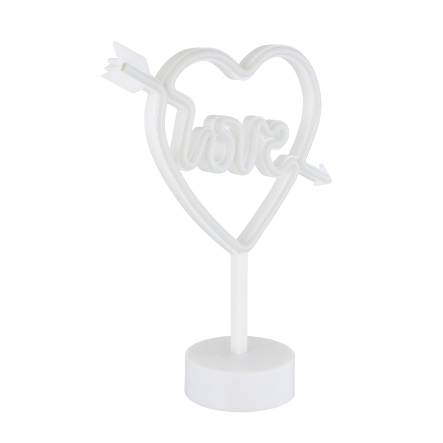 Globo - LED неонова настолна декорация LED/2W/3xAA сърце