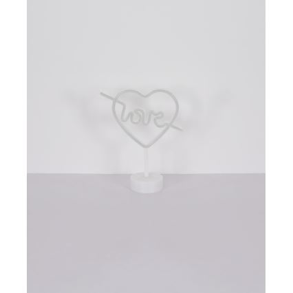 Globo - LED неонова настолна декорация LED/2W/3xAA сърце