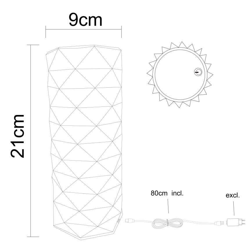 Globo - LED Димируема сензорна настолна лампа LED/1W/5V 2700/4000/6500K 800 mAh