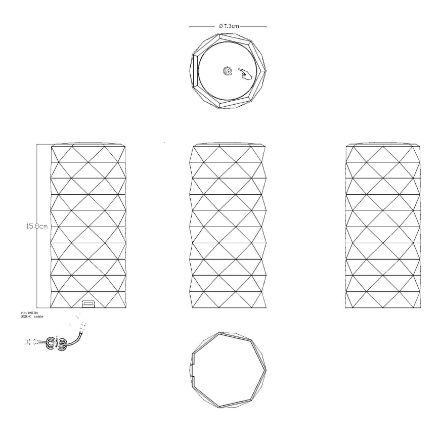Globo - LED RGB Акумулаторна настолна сензорна лампа LED/0,6W/3,7V 500mAh