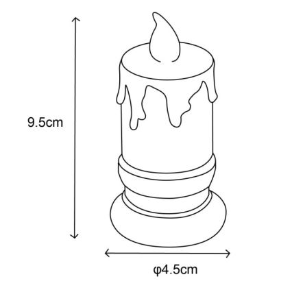 Globo - Комплект 2 бр. LED свещи LED/0,25W/3xLR1130