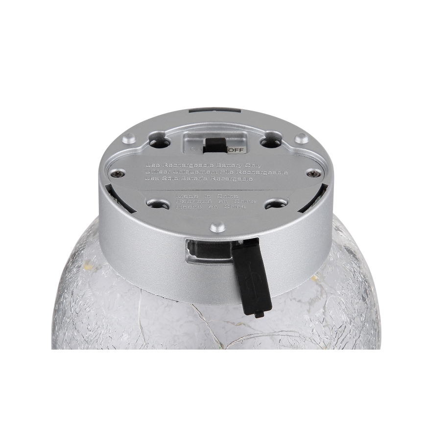 Globo - LED Декоративен акумулаторен настолна лампа 25xLED/0,06W/5V 600 mAh IP44