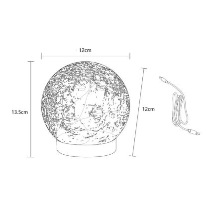Globo - LED Декоративен акумулаторен настолна лампа 25xLED/0,06W/5V 600 mAh IP44